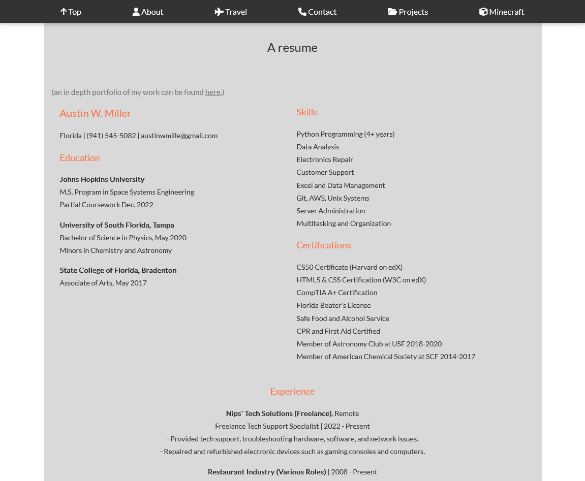 Web Resume